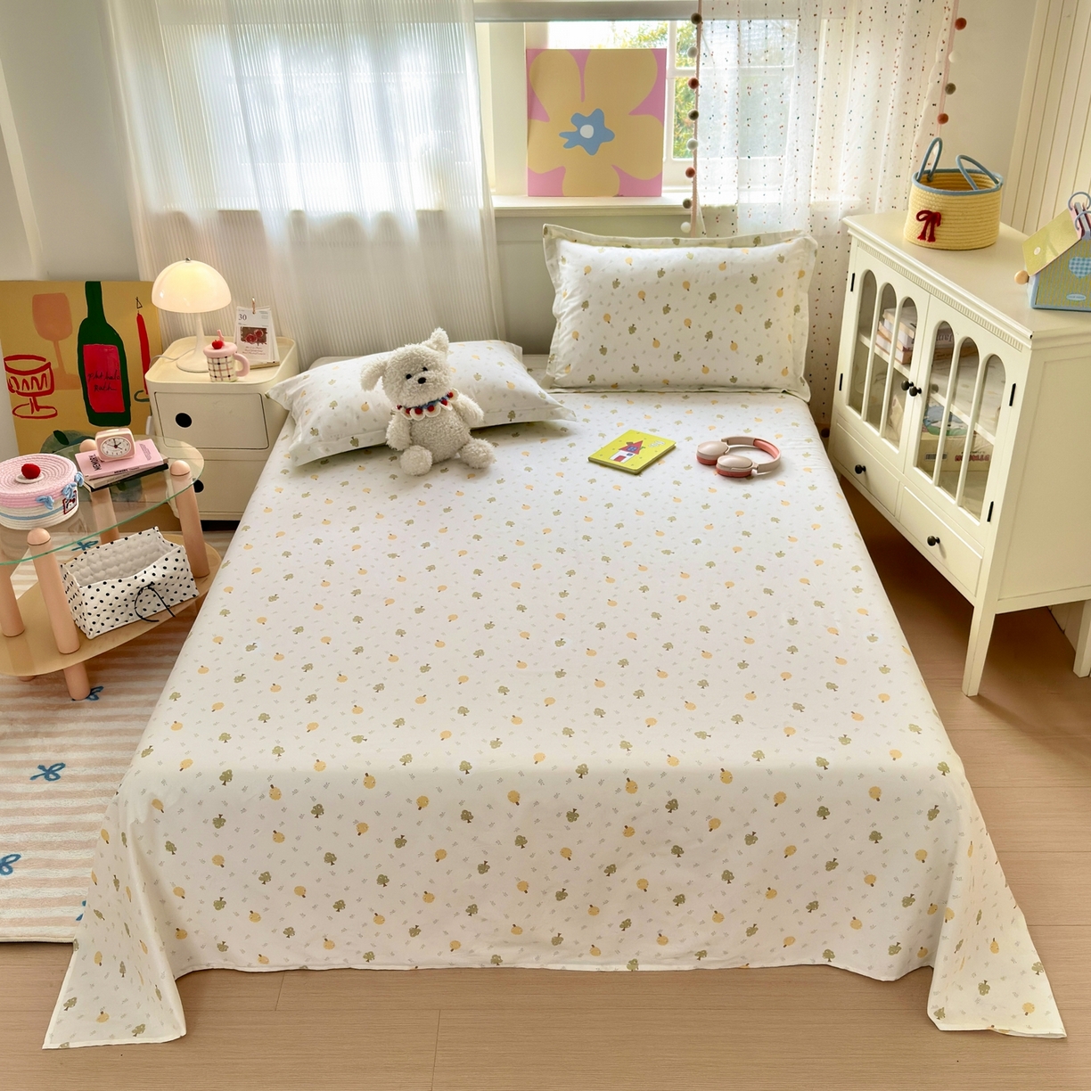 91家纺网 家纺一手货源 找家纺 典雅家纺 2026新款12868全棉纯棉印花四件套 树拾光