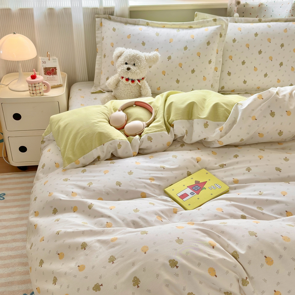 91家纺网 家纺一手货源 找家纺 典雅家纺 2026新款12868全棉纯棉印花四件套 树拾光