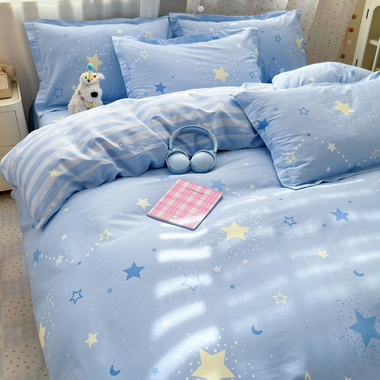 91家纺网 家纺一手货源 找家纺 典雅家纺 2026新款12868全棉纯棉印花四件套 五星集