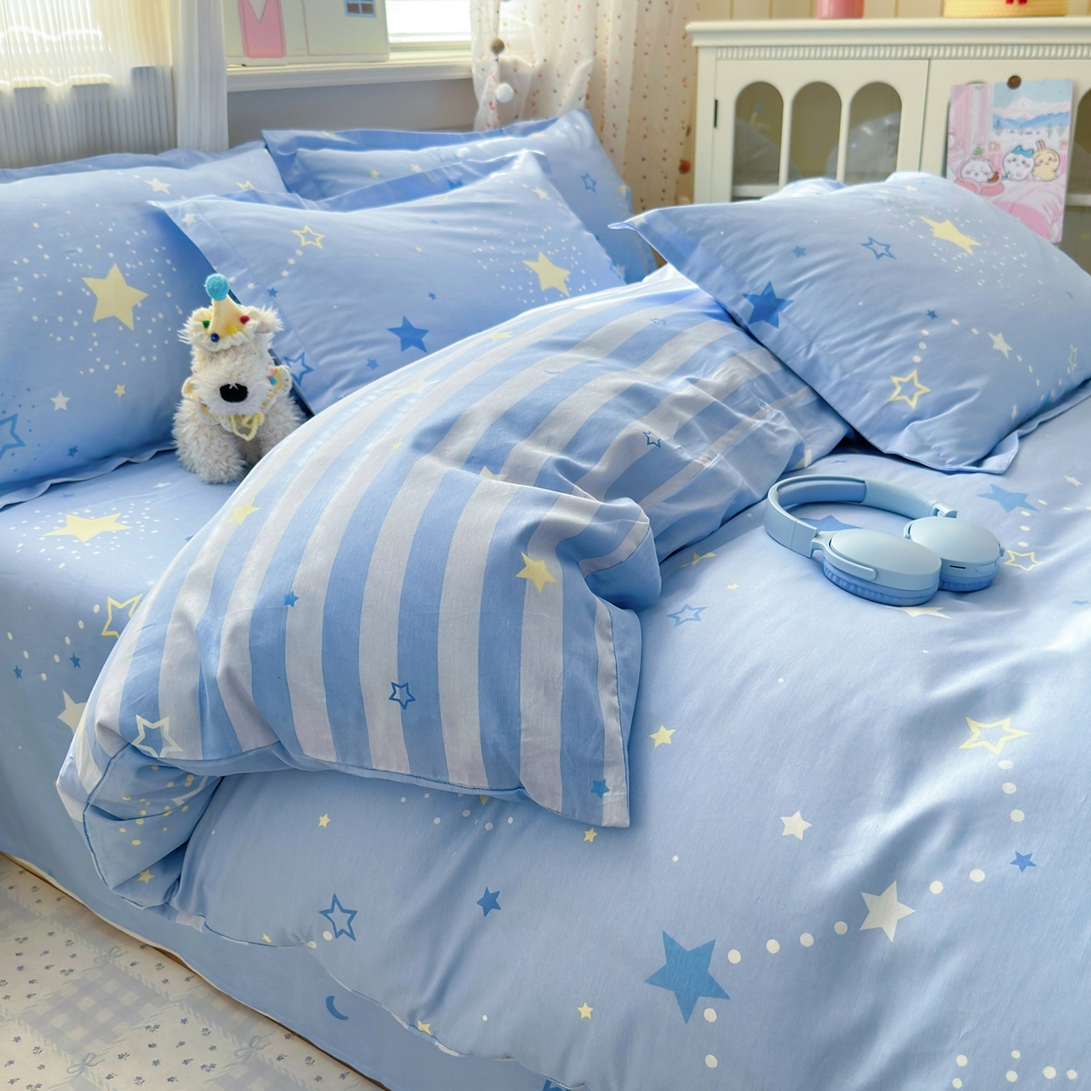 91家纺网 家纺一手货源 找家纺 典雅家纺 2026新款12868全棉纯棉印花四件套 五星集