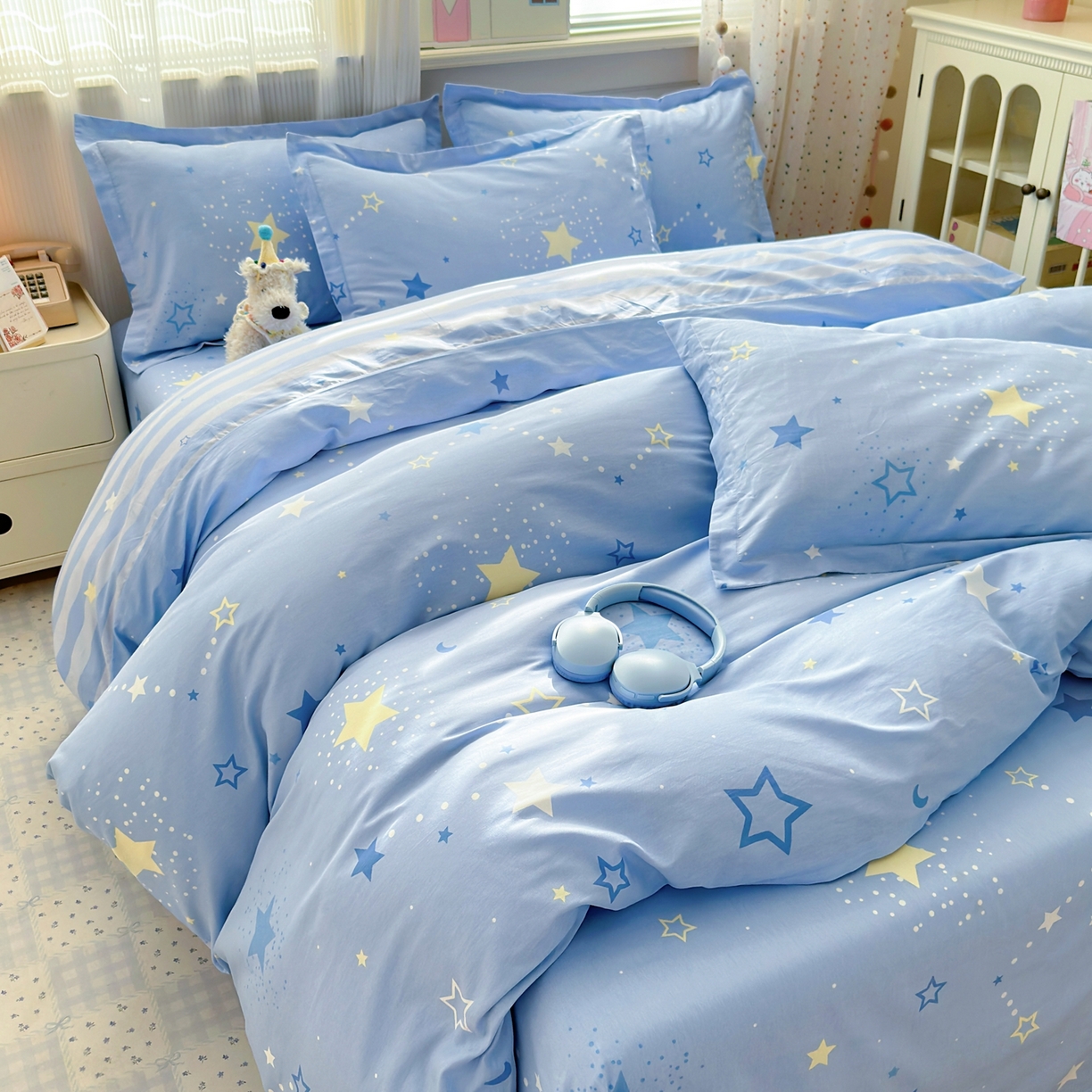 91家纺网 家纺一手货源 找家纺 典雅家纺 2026新款12868全棉纯棉印花四件套 五星集