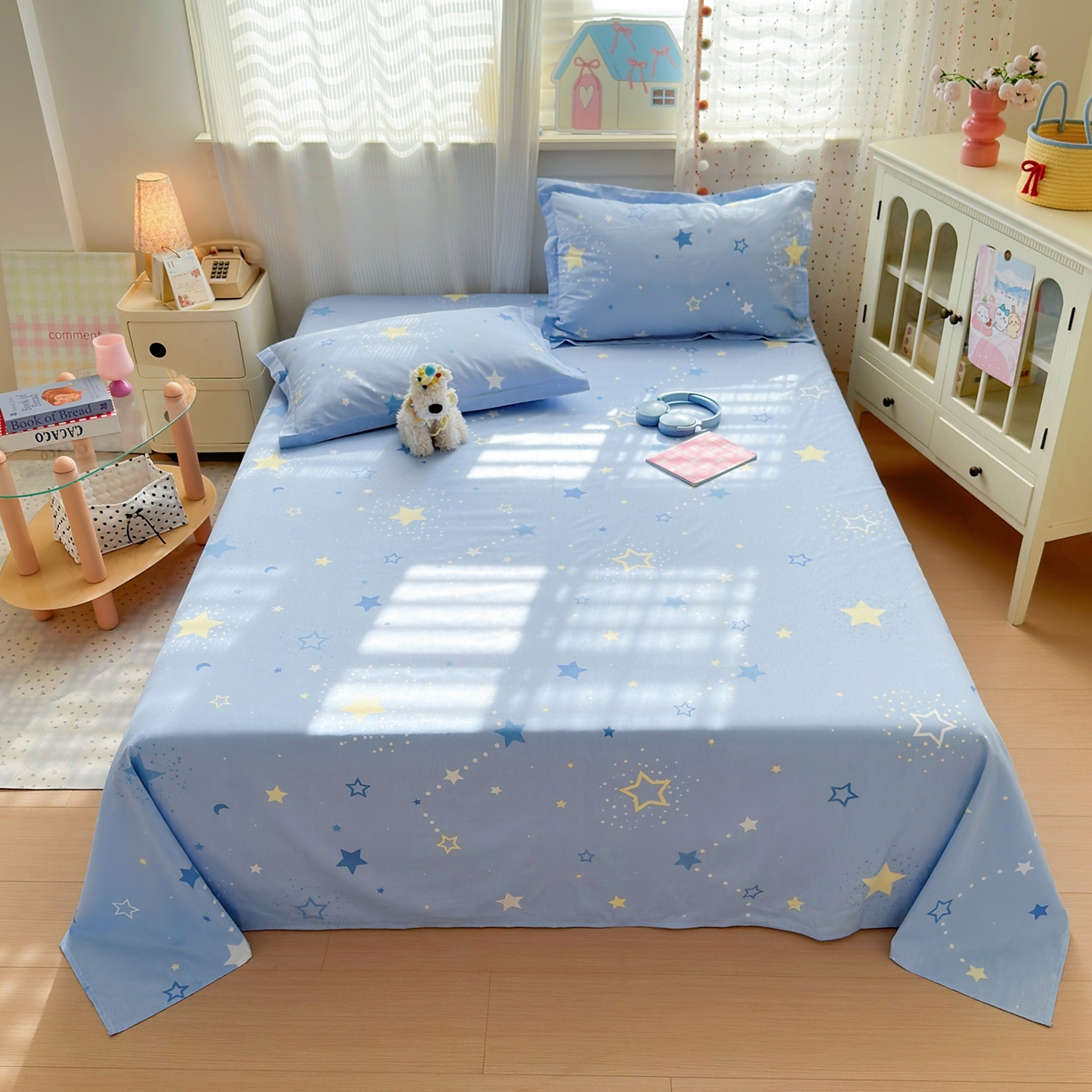 91家纺网 家纺一手货源 找家纺 典雅家纺 2026新款12868全棉纯棉印花四件套 五星集