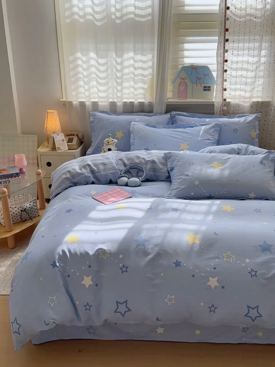 91家纺网 家纺一手货源 找家纺 典雅家纺 2026新款12868全棉纯棉印花四件套 五星集