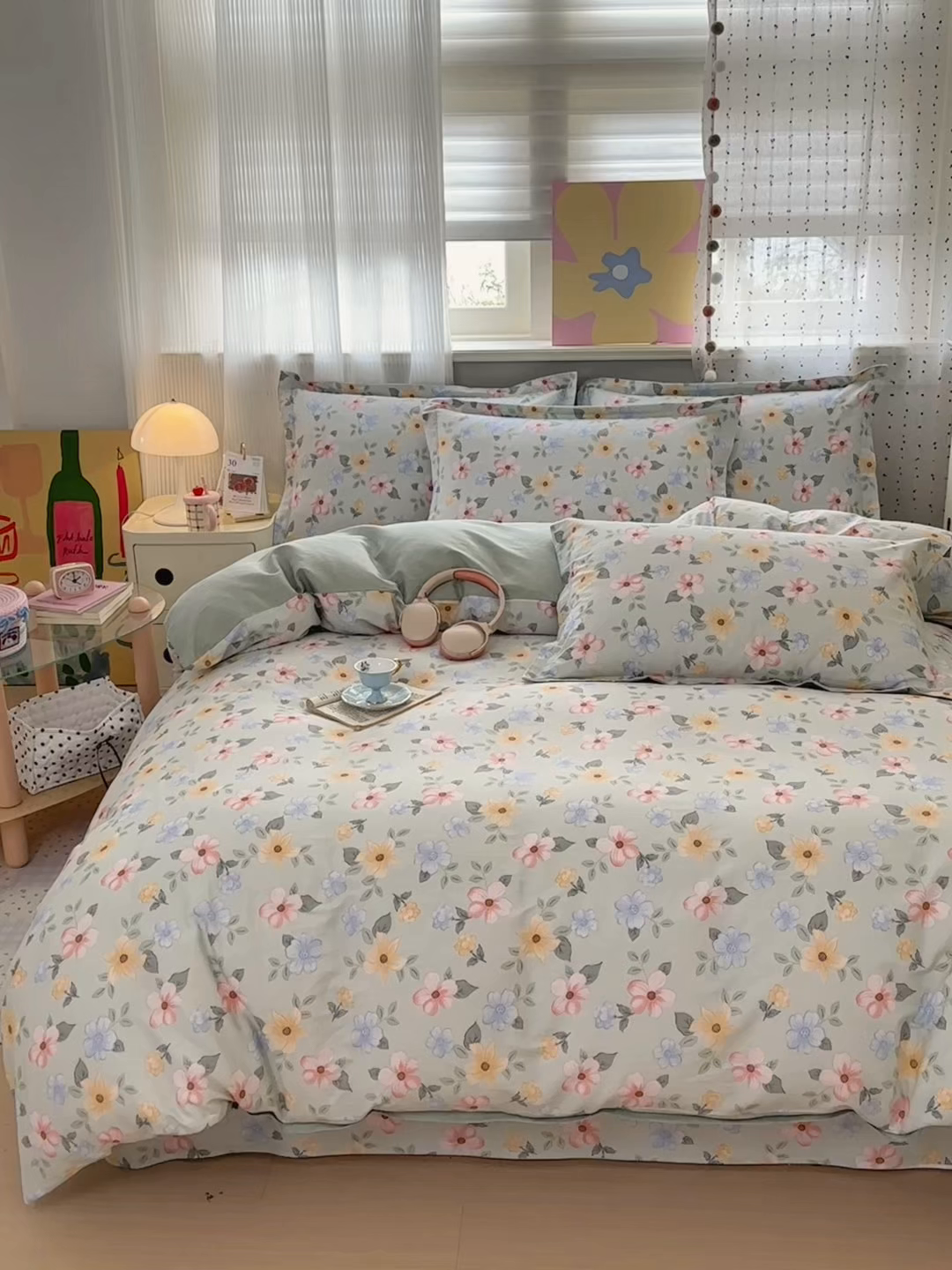 91家纺网 家纺一手货源 找家纺 典雅家纺 2026新款12868全棉纯棉印花四件套 小漫春曲