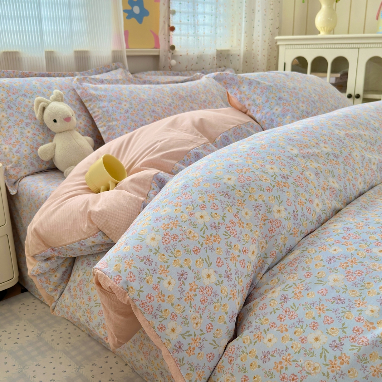 典雅家纺 2026新款12868全棉纯棉印花四件套 樱芝