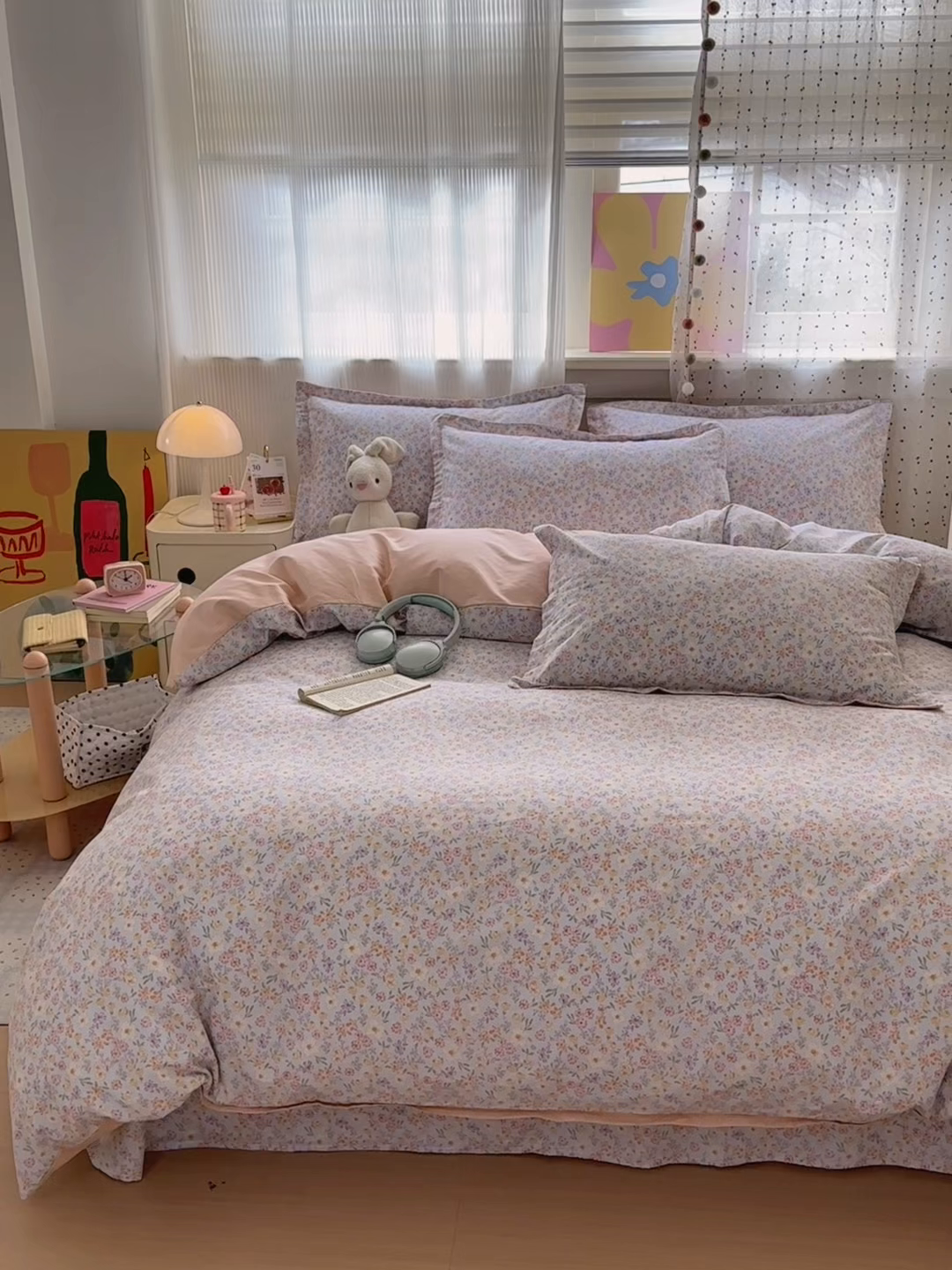 91家纺网 家纺一手货源 找家纺 典雅家纺 2026新款12868全棉纯棉印花四件套 樱芝