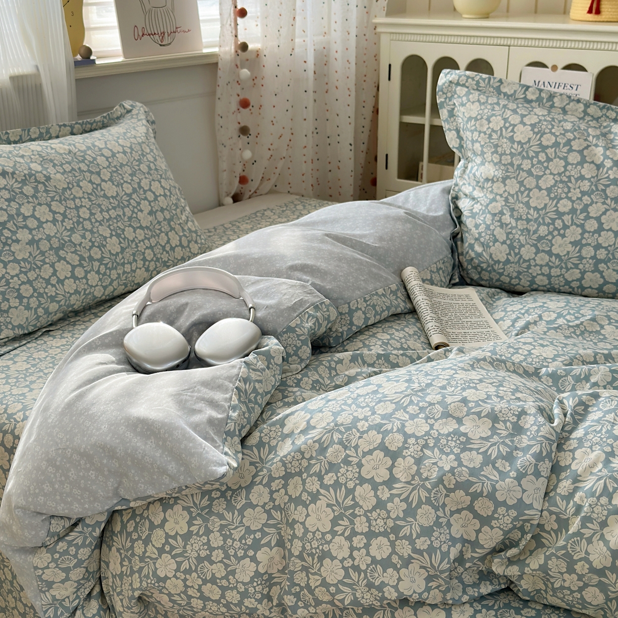 91家纺网 家纺一手货源 找家纺 典雅家纺 2026新款12868全棉纯棉印花四件套 云夕