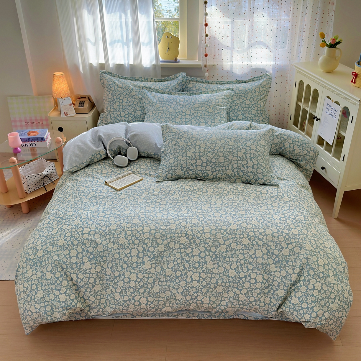 91家纺网 家纺一手货源 找家纺 典雅家纺 2026新款12868全棉纯棉印花四件套 云夕