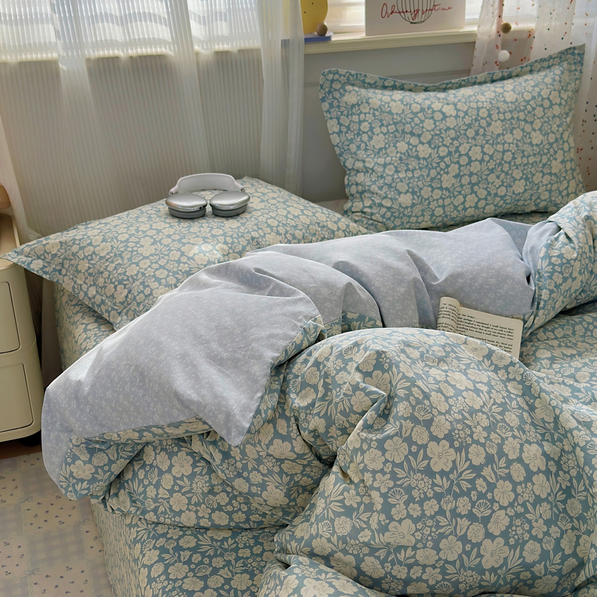 91家纺网 家纺一手货源 找家纺 典雅家纺 2026新款12868全棉纯棉印花四件套 云夕