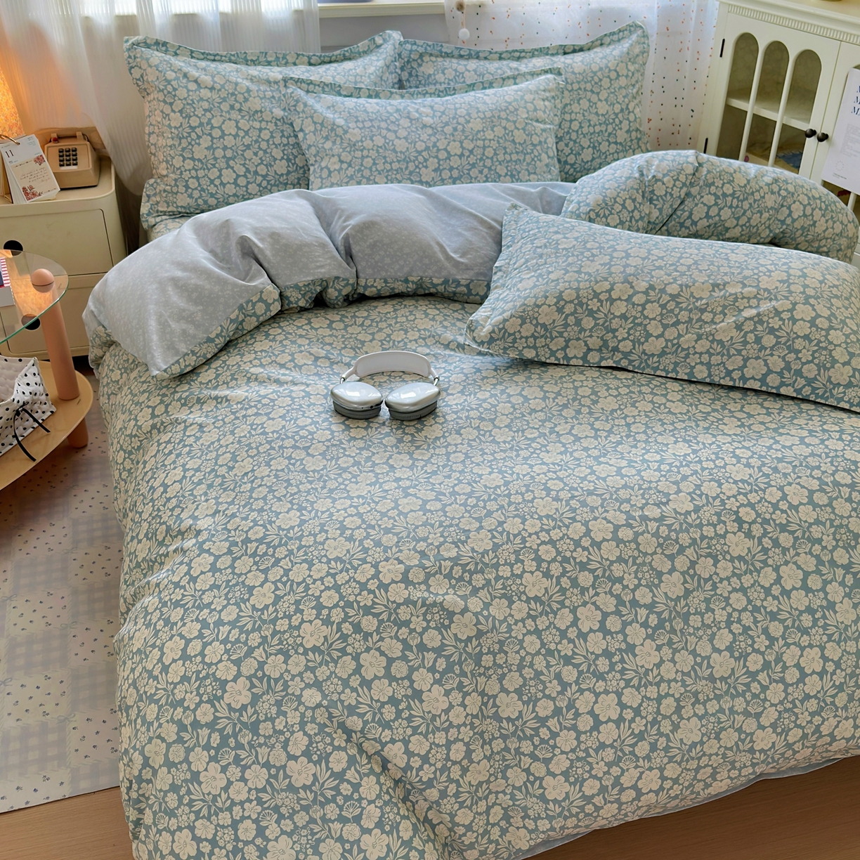 91家纺网 家纺一手货源 找家纺 典雅家纺 2026新款12868全棉纯棉印花四件套 云夕