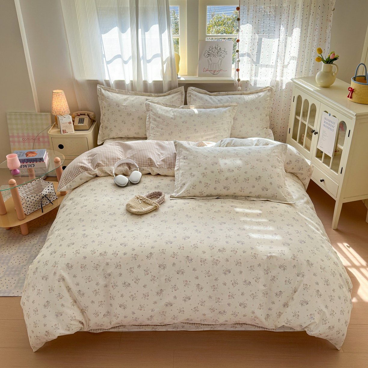 91家纺网 家纺一手货源 找家纺 典雅家纺 2026新款12868全棉纯棉印花四件套 子苏