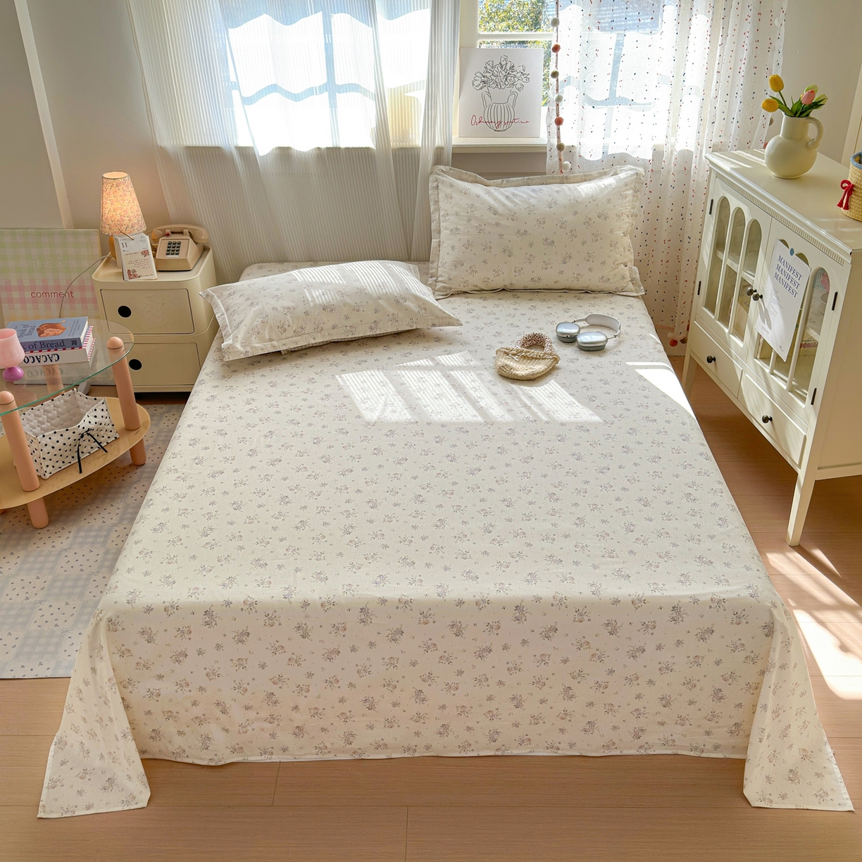 91家纺网 家纺一手货源 找家纺 典雅家纺 2026新款12868全棉纯棉印花四件套 子苏