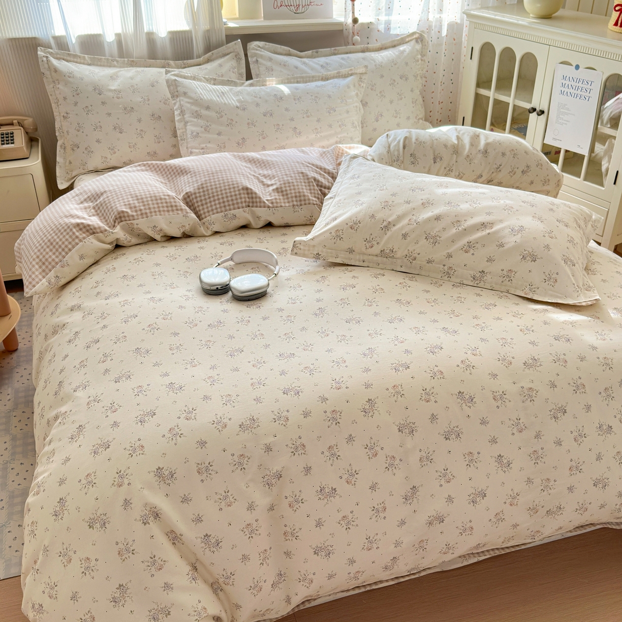 91家纺网 家纺一手货源 找家纺 典雅家纺 2026新款12868全棉纯棉印花四件套 子苏