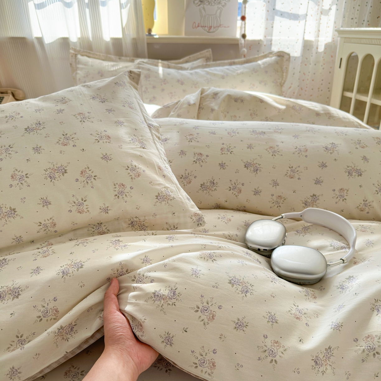 91家纺网 家纺一手货源 找家纺 典雅家纺 2026新款12868全棉纯棉印花四件套 子苏