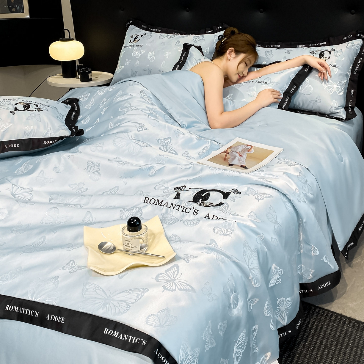 91家纺网 家纺一手货源 找家纺 （总）宇航家纺 2026新款厚织提花绣花水洗真丝夏被四件套单夏被