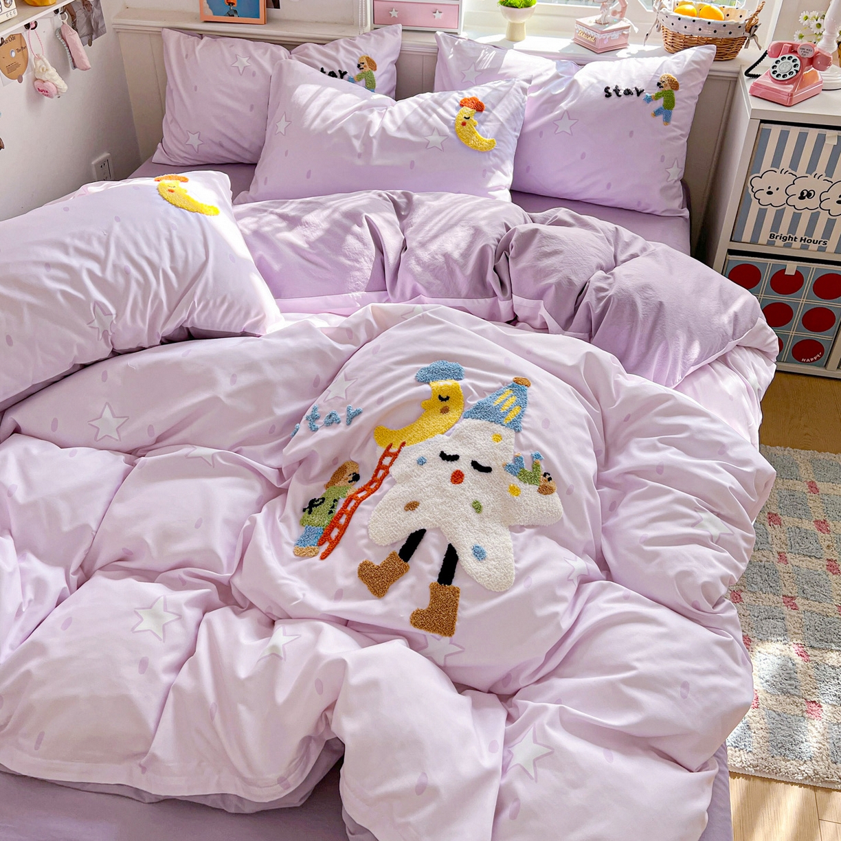 91家纺网 家纺一手货源 找家纺 （总）田子坊（原亨通） 2026春夏新款柔肤立体毛巾绣水洗棉四件套-系列一