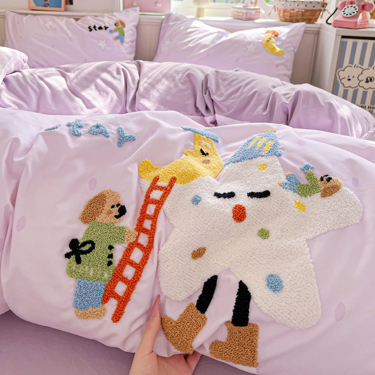 91家纺网 家纺一手货源 找家纺 （总）田子坊（原亨通） 2026春夏新款柔肤立体毛巾绣水洗棉四件套-系列一