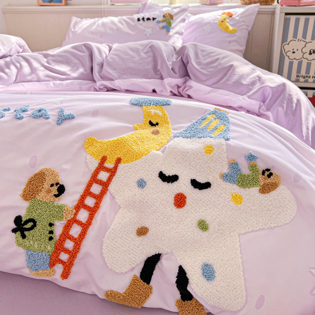 91家纺网 家纺一手货源 找家纺 （总）田子坊（原亨通） 2026春夏新款柔肤立体毛巾绣水洗棉四件套-系列一