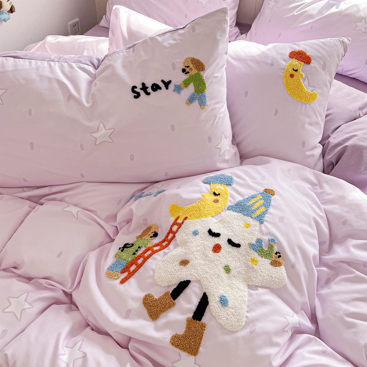 91家纺网 家纺一手货源 找家纺 （总）田子坊（原亨通） 2026春夏新款柔肤立体毛巾绣水洗棉四件套-系列一