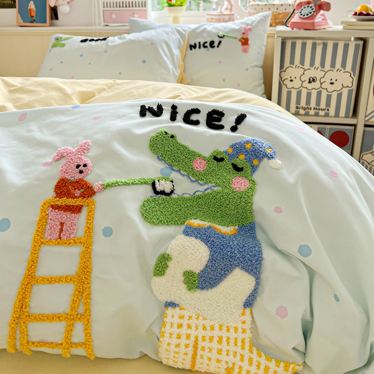 91家纺网 家纺一手货源 找家纺 （总）田子坊（原亨通） 2026春夏新款柔肤立体毛巾绣水洗棉四件套-系列一