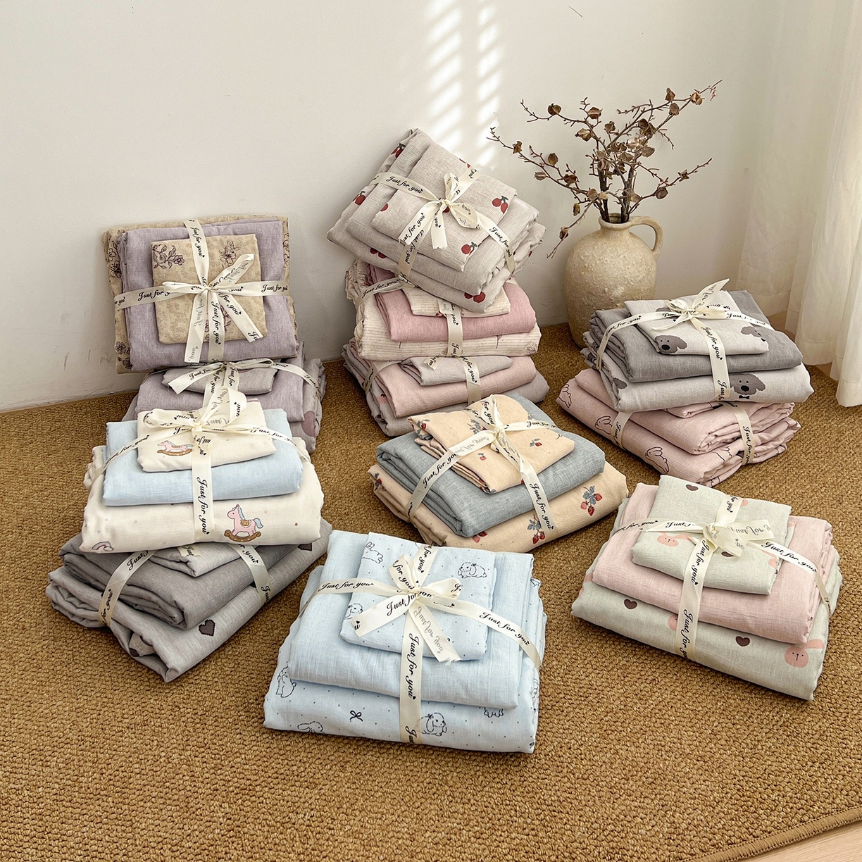 91家纺网 家纺一手货源 找家纺 （总）弗苓家纺 2026春季新款高克重加厚色织提花四件套