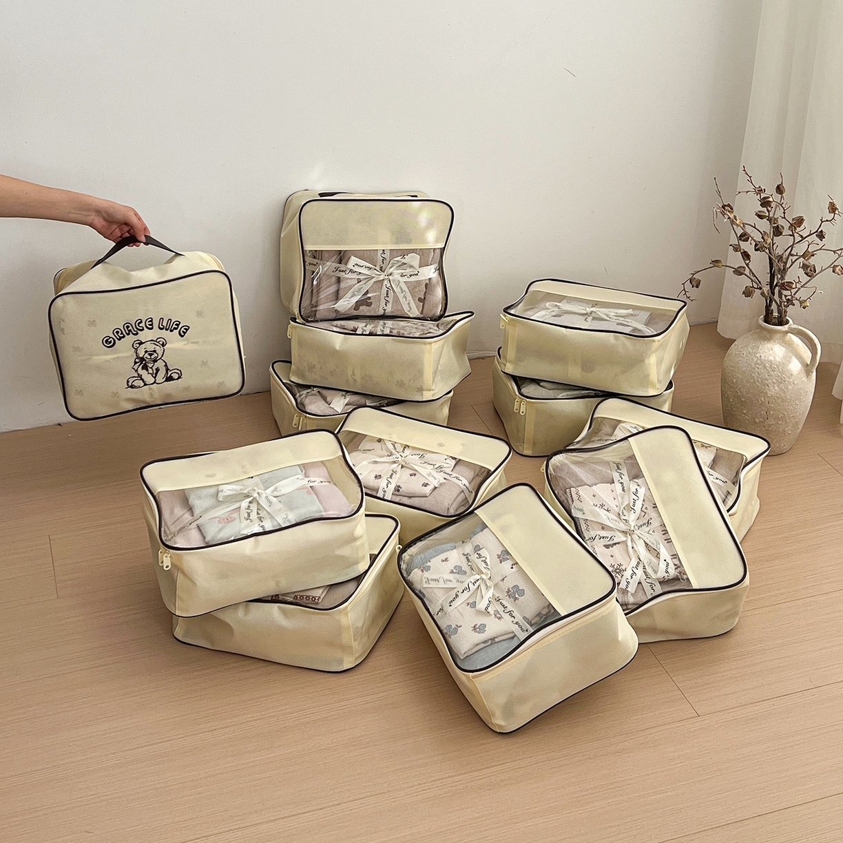 91家纺网 家纺一手货源 找家纺 （总）弗苓家纺 2026春季新款高克重加厚色织提花四件套