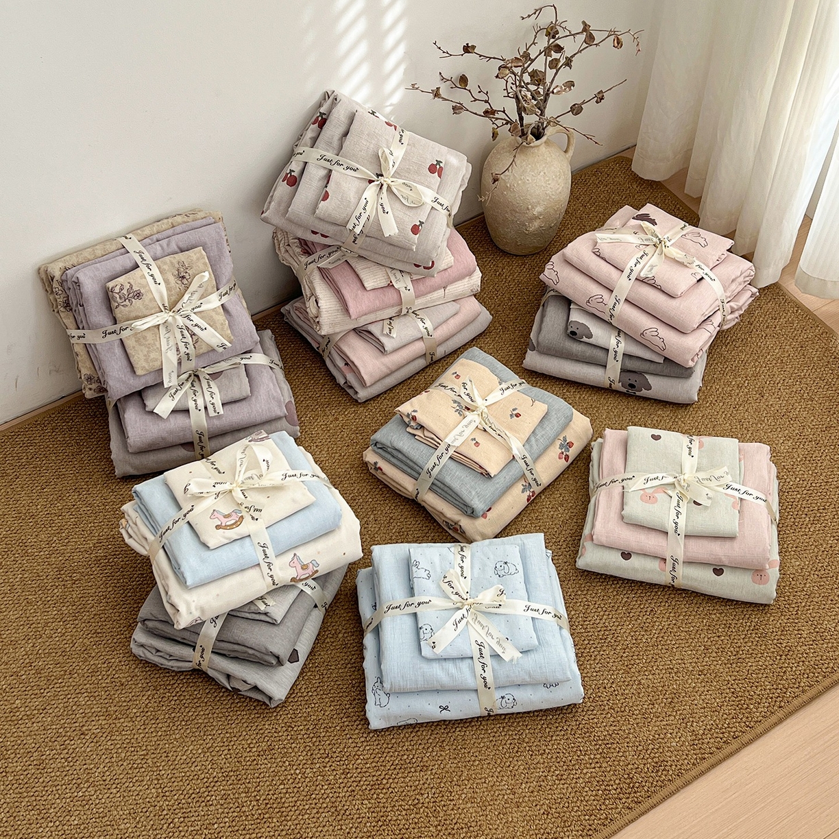 91家纺网 家纺一手货源 找家纺 （总）弗苓家纺 2026春季新款高克重加厚色织提花四件套