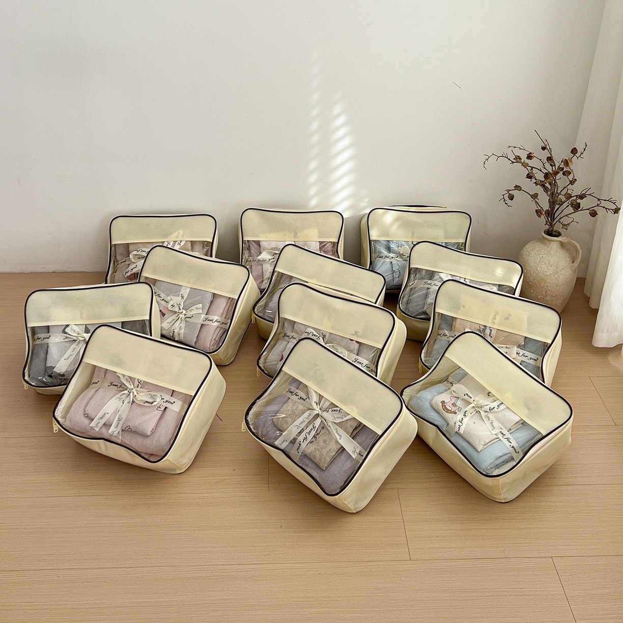 91家纺网 家纺一手货源 找家纺 （总）弗苓家纺 2026春季新款高克重加厚色织提花四件套