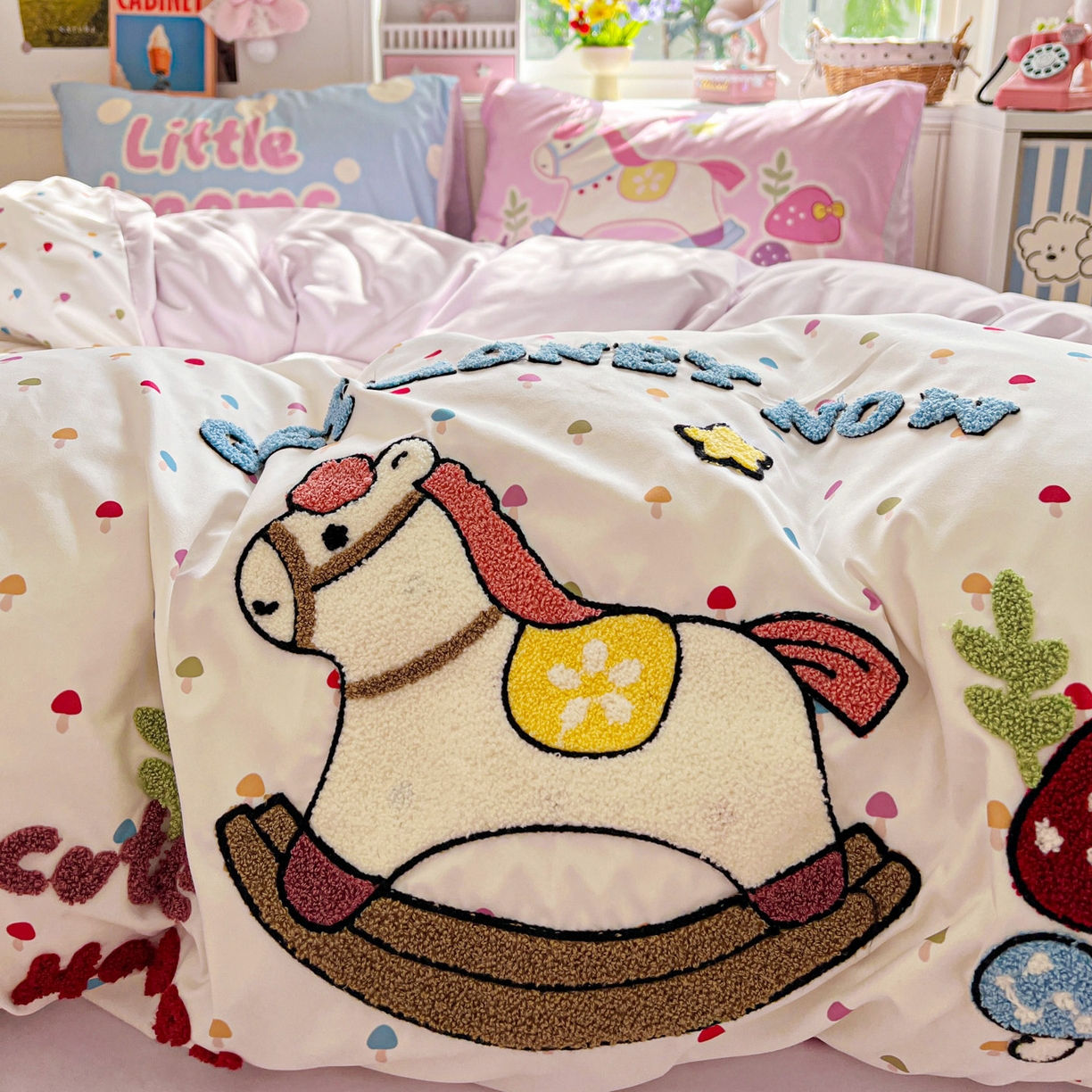 91家纺网 家纺一手货源 找家纺 （总）田子坊（原亨通） 2026春夏新款柔肤立体毛巾绣水洗棉四件套-系列二