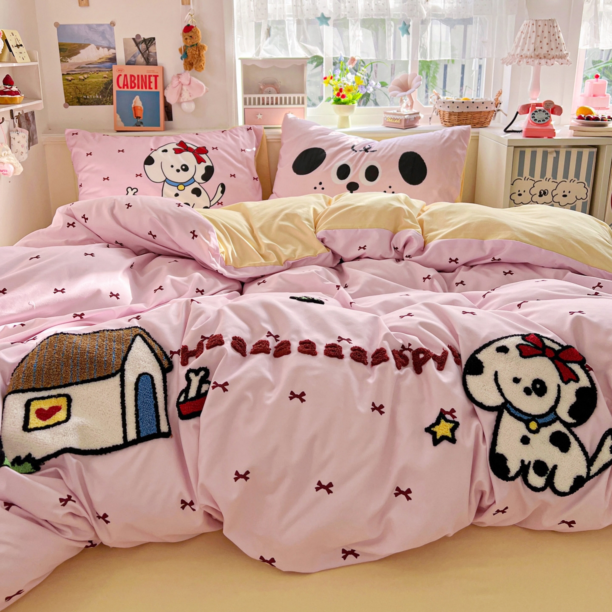 91家纺网 家纺一手货源 找家纺 （总）田子坊（原亨通） 2026春夏新款柔肤立体毛巾绣水洗棉四件套-系列二