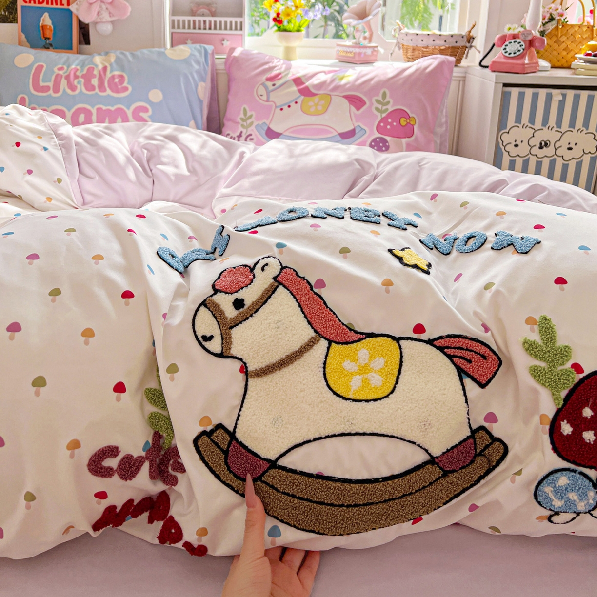 91家纺网 家纺一手货源 找家纺 （总）田子坊（原亨通） 2026春夏新款柔肤立体毛巾绣水洗棉四件套-系列二