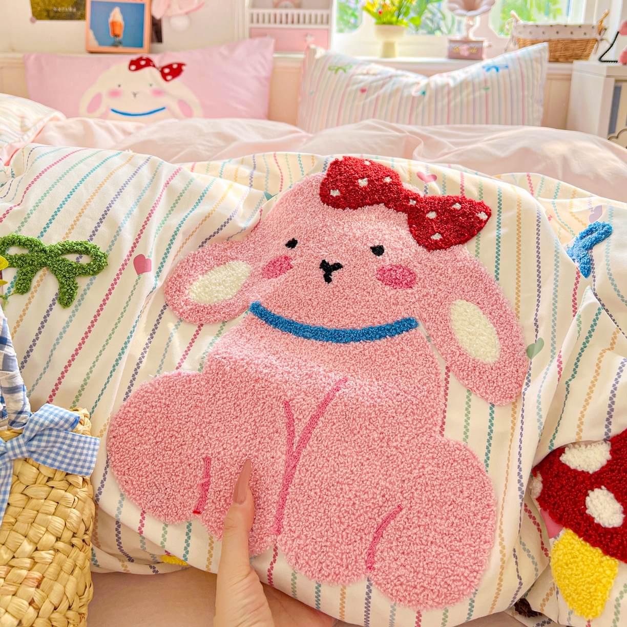 91家纺网 家纺一手货源 找家纺 （总）田子坊（原亨通） 2026春夏新款柔肤立体毛巾绣水洗棉四件套-系列二