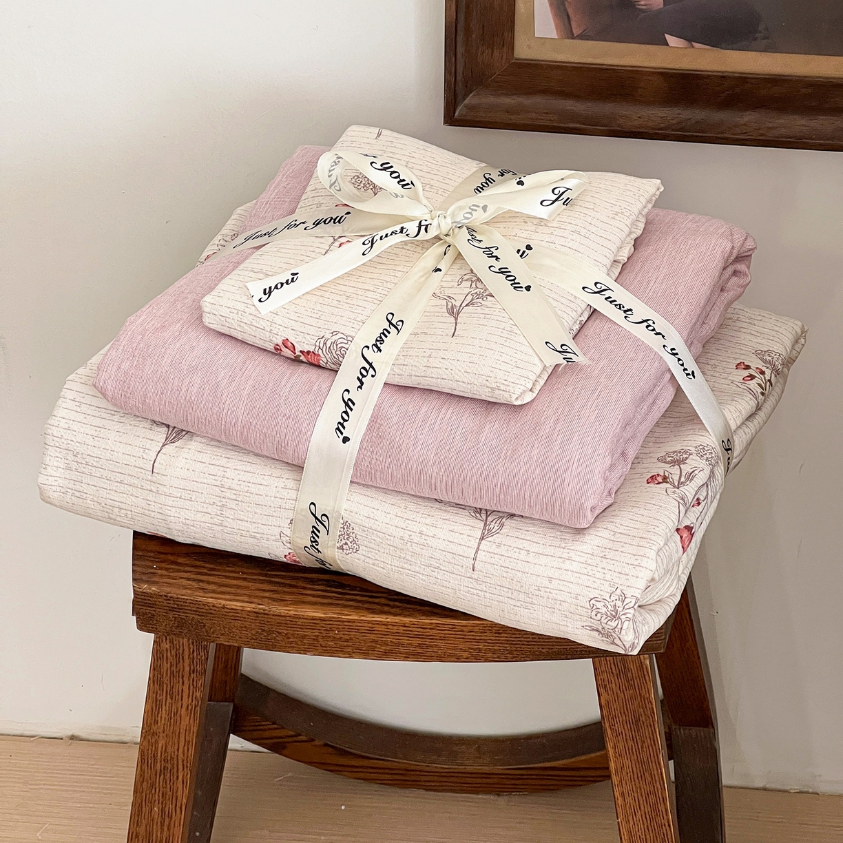 弗苓家纺 2026春季新款高克重加厚色织提花四件套 美式玫瑰