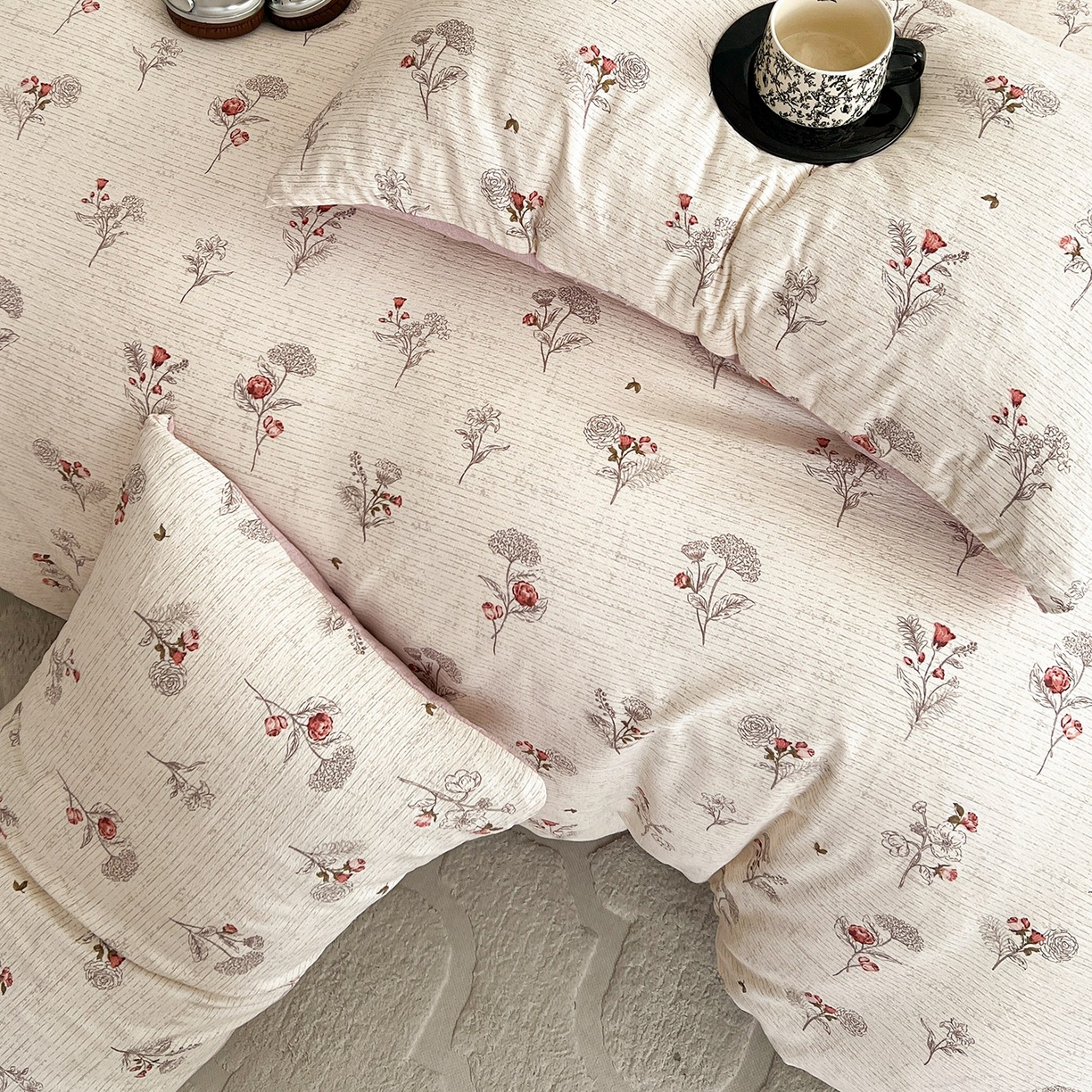 91家纺网 家纺一手货源 找家纺 弗苓家纺 2026春季新款高克重加厚色织提花四件套 美式玫瑰