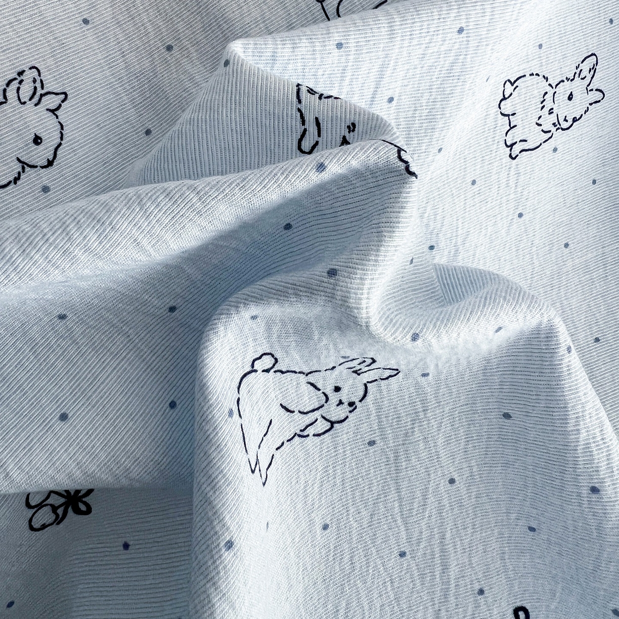 91家纺网 家纺一手货源 找家纺 弗苓家纺 2026春季新款高克重加厚色织提花四件套 月兔