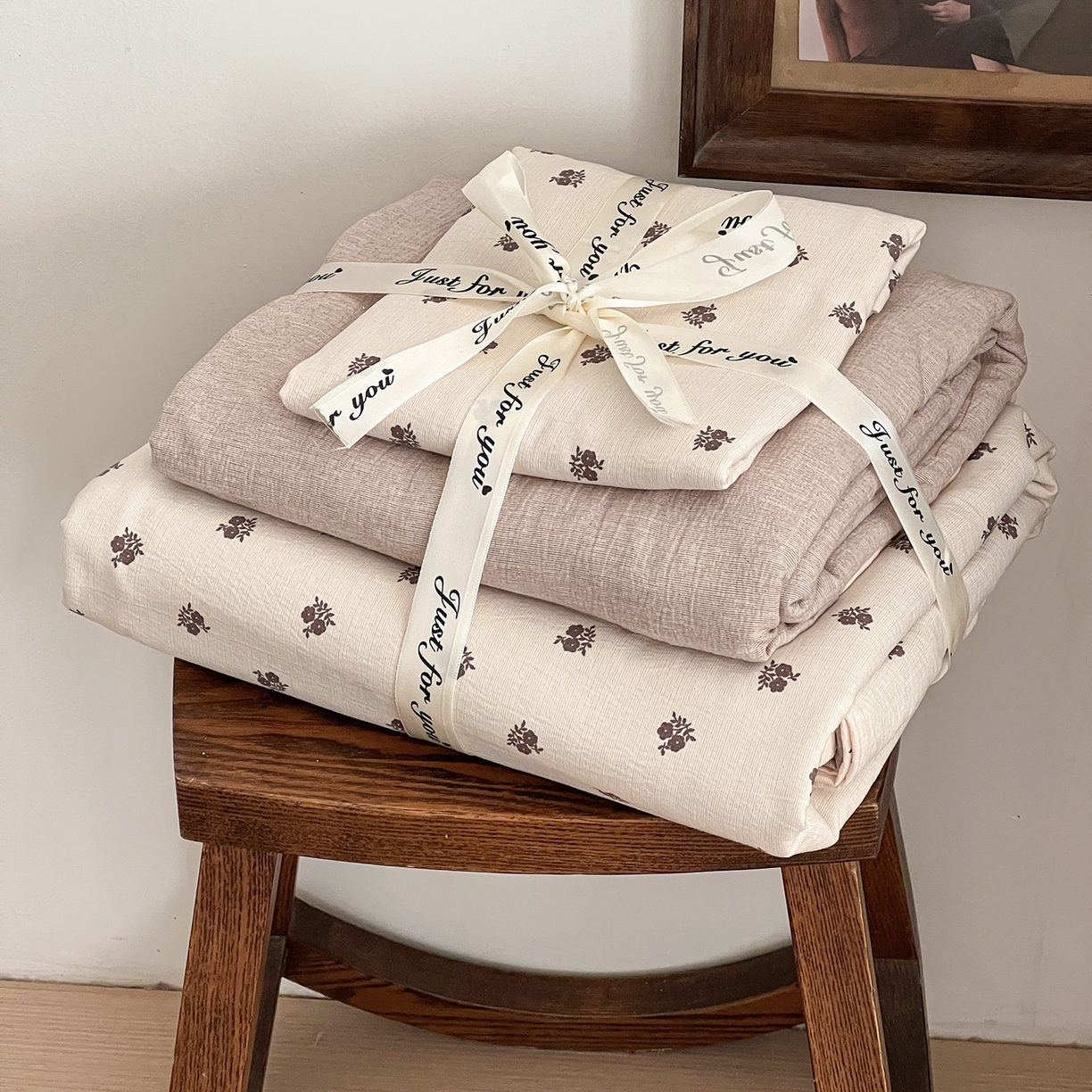 弗苓家纺 2026春季新款高克重加厚色织提花四件套 知野