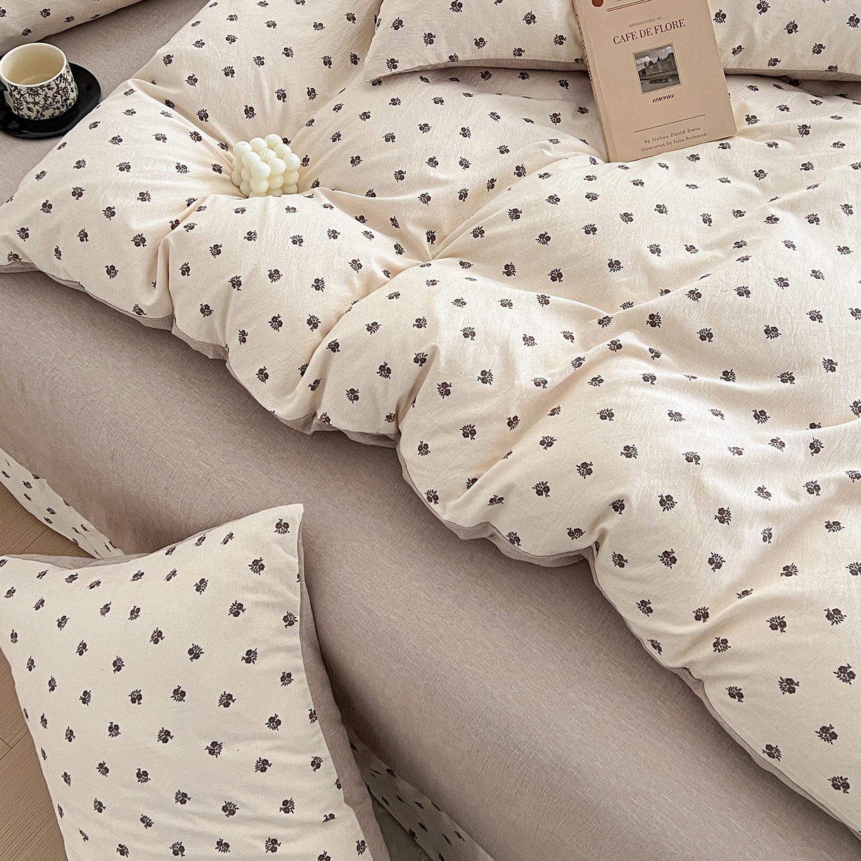 91家纺网 家纺一手货源 找家纺 弗苓家纺 2026春季新款高克重加厚色织提花四件套 知野