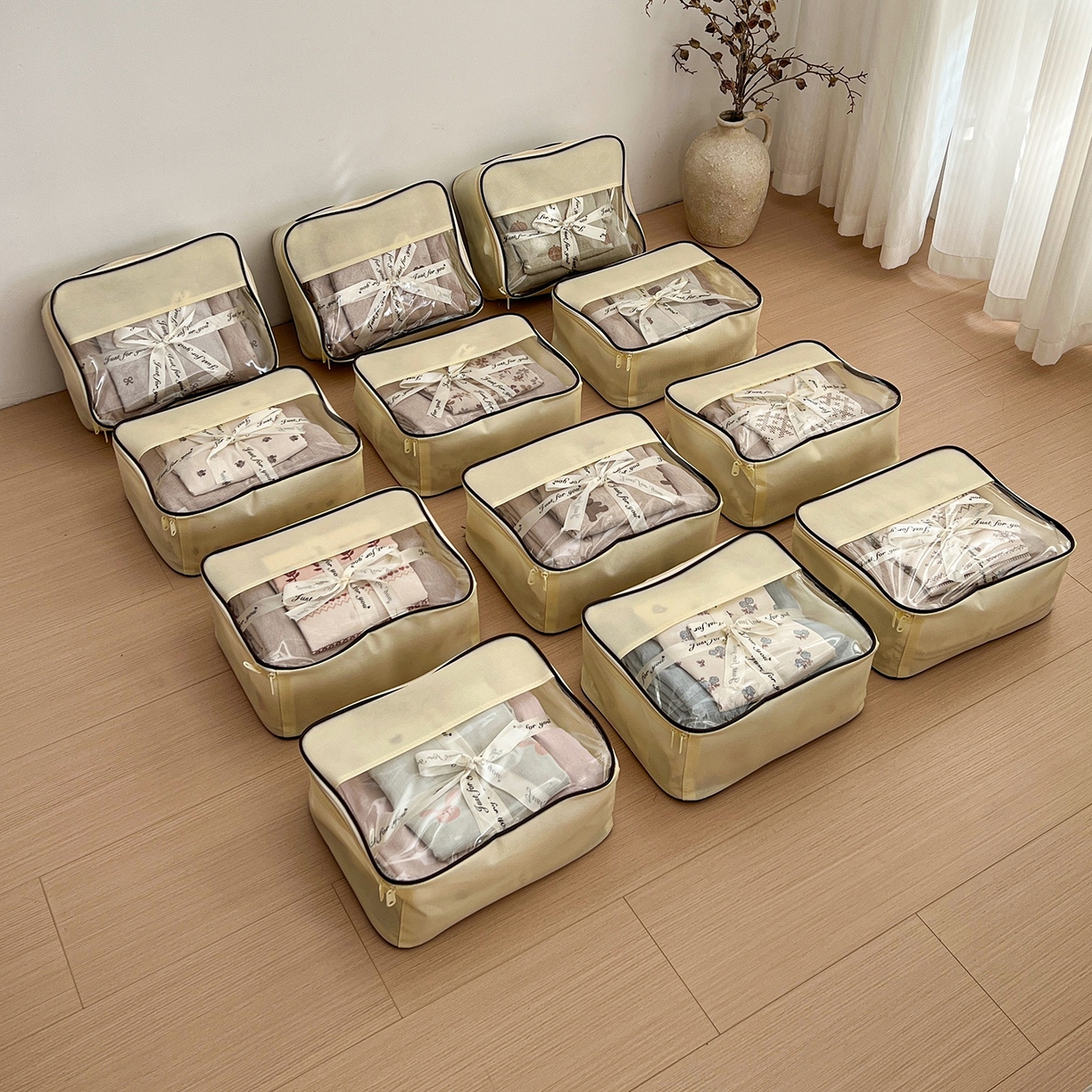 弗苓家纺 2026春季新款高克重加厚色织提花四件套 组合图（仅供展示不可下单）