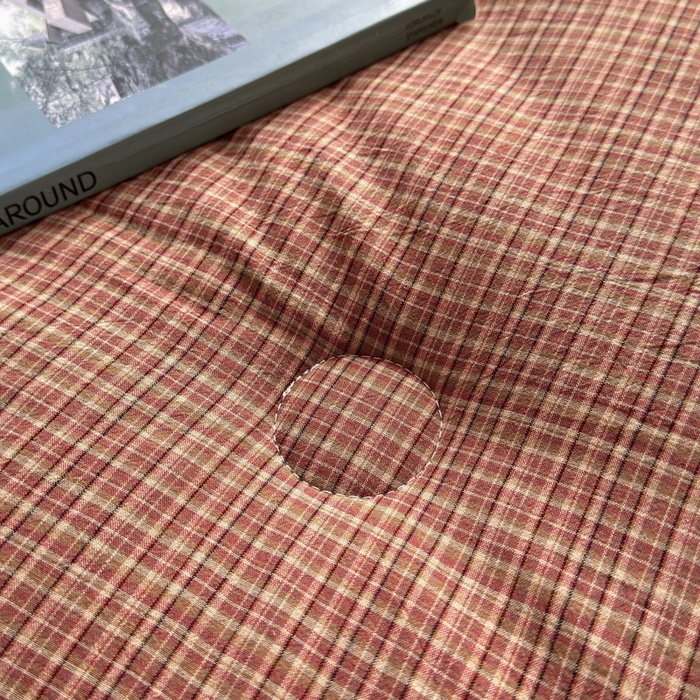 91家纺网 家纺一手货源 找家纺 橙子家居 2026新款全棉纯棉色织水洗棉棉花床盖四件套 安哥拉-红