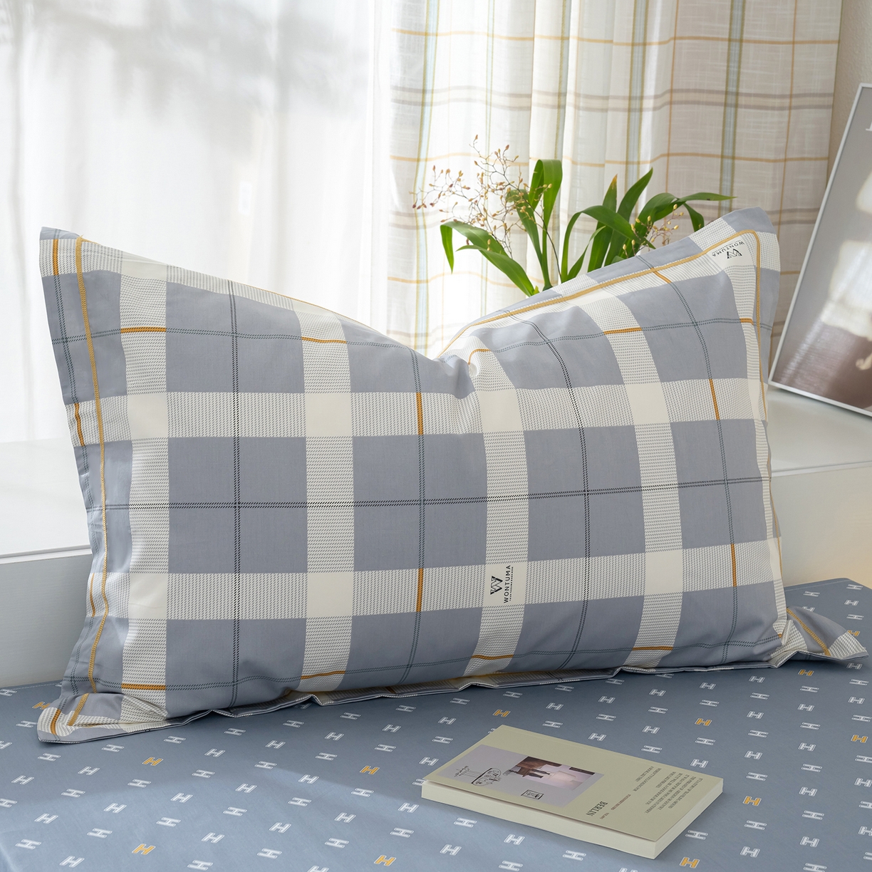 91家纺网 家纺一手货源 找家纺 良佐生活 2026新款A类铂金精梳全棉学生三件套 初遇-灰