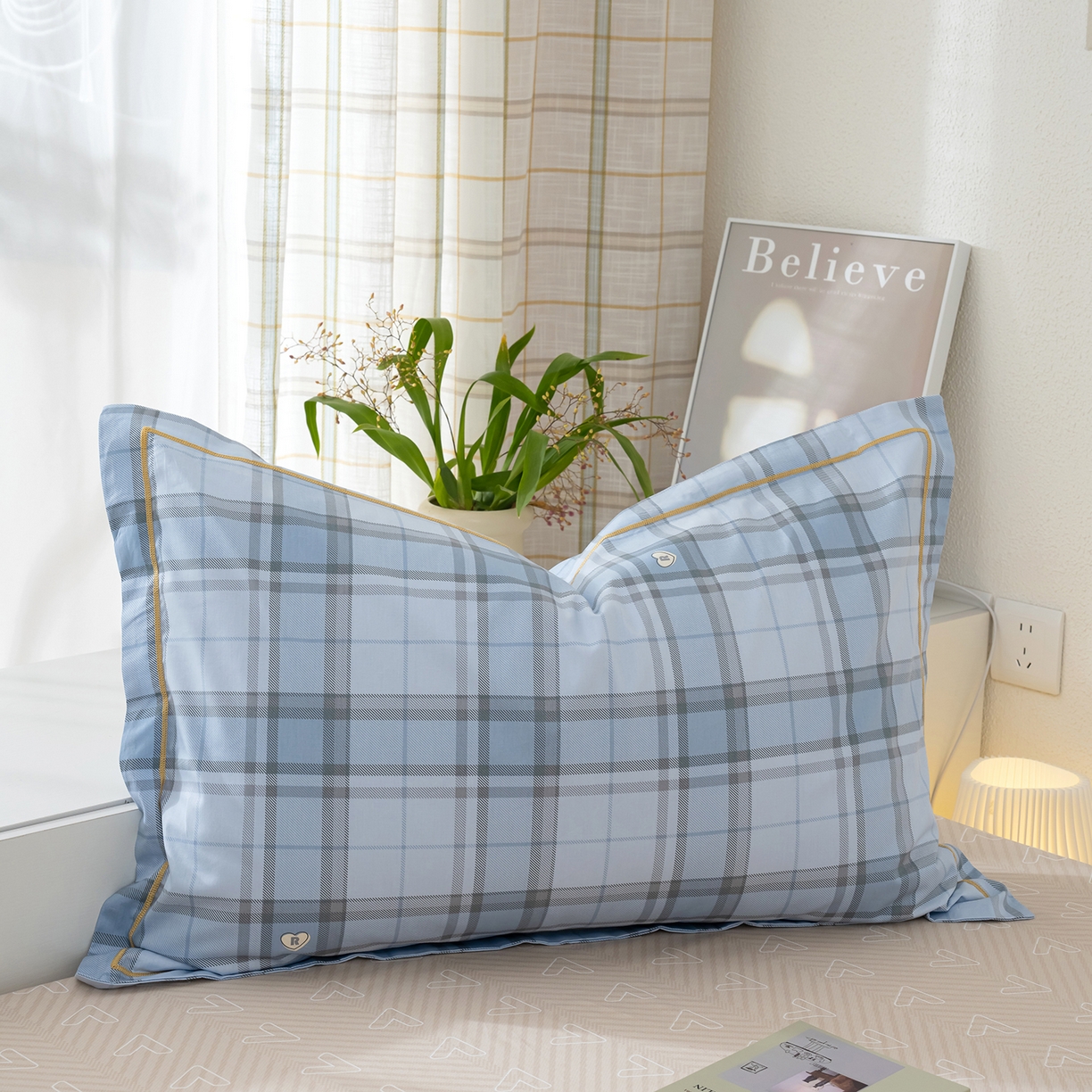 91家纺网 家纺一手货源 找家纺 良佐生活 2026新款A类铂金精梳全棉学生三件套 贝里斯