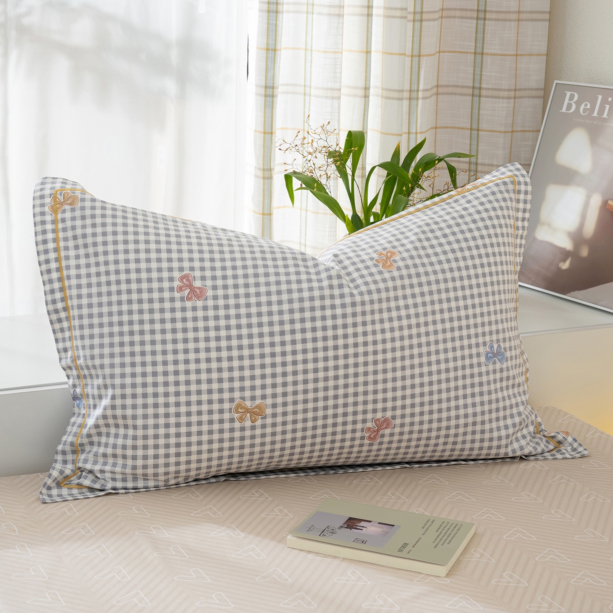 91家纺网 家纺一手货源 找家纺 良佐生活 2026新款A类铂金精梳全棉学生三件套 柚子小西