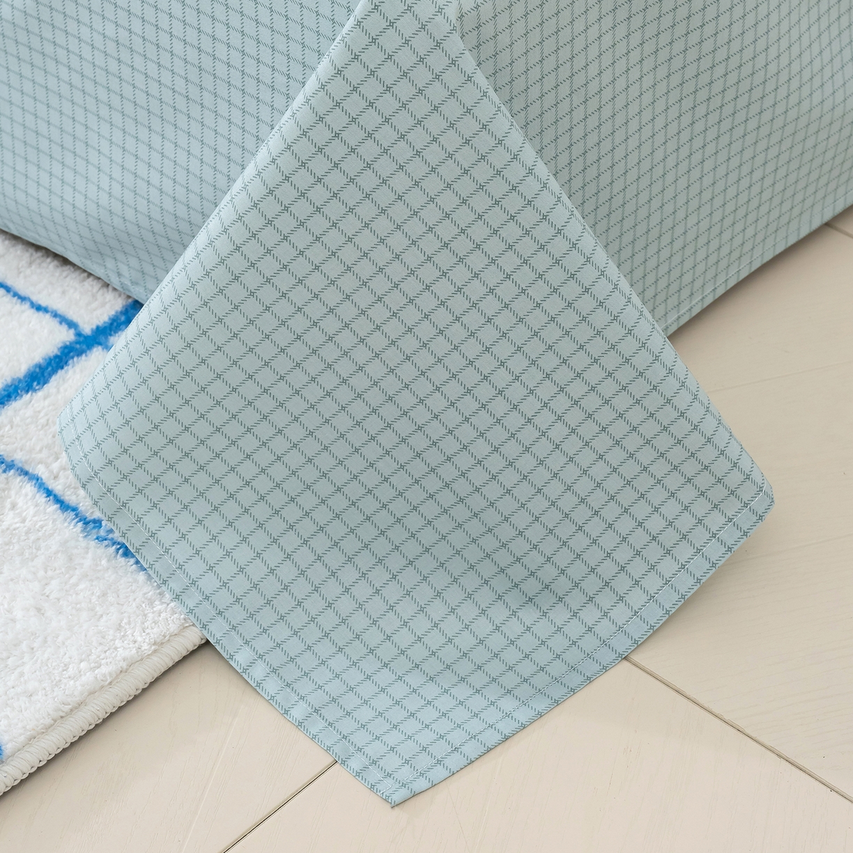 91家纺网 家纺一手货源 找家纺 良佐生活 2026新款A类铂金精梳全棉学生三件套 溪言-兰