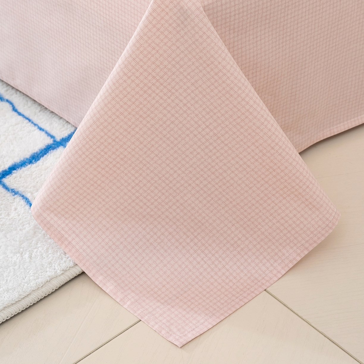 91家纺网 家纺一手货源 找家纺 良佐生活 2026新款A类铂金精梳全棉学生三件套 格纹萌熊