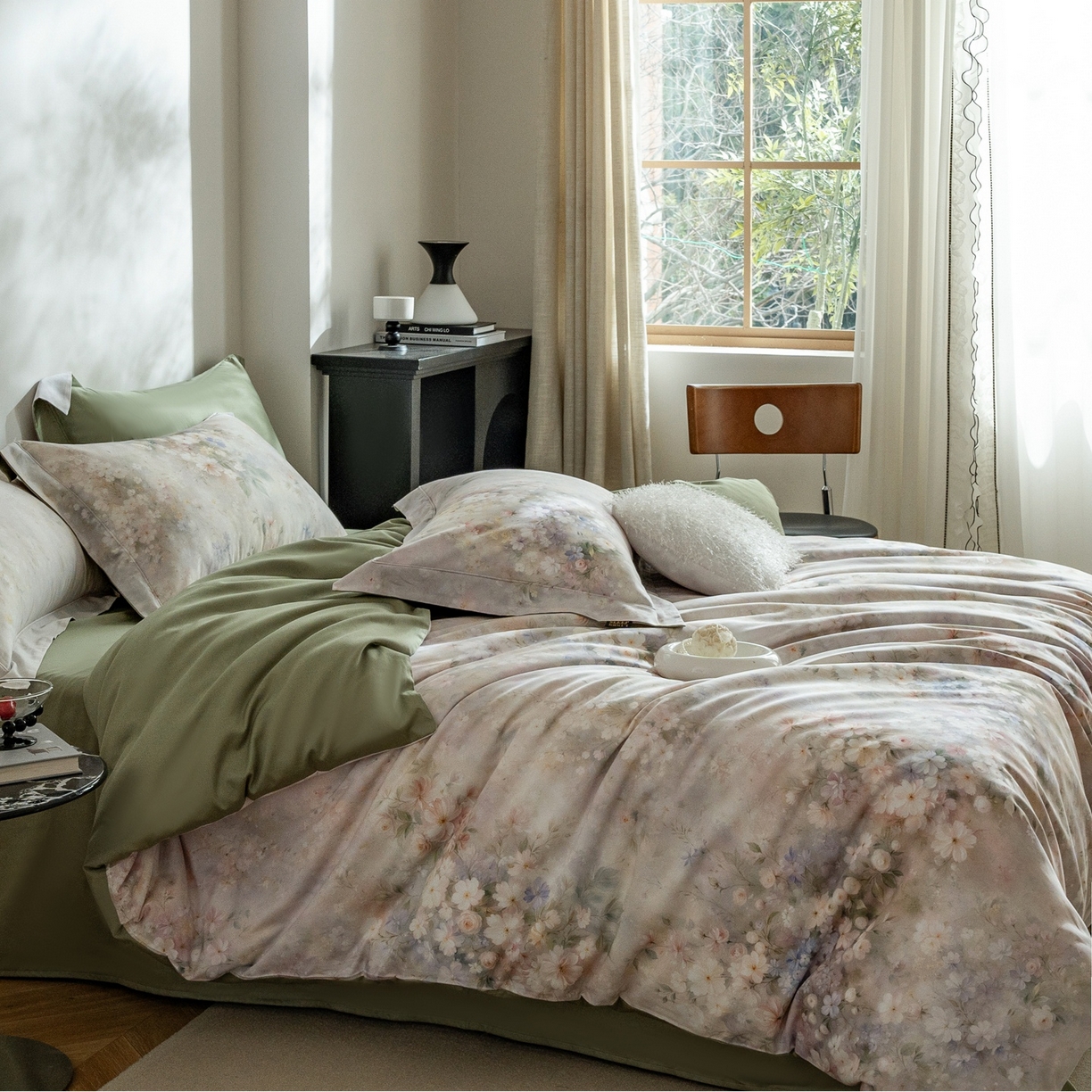 91家纺网 家纺一手货源 找家纺 （总）莱豫家纺 2026新款长绒棉纯棉阿克苏数码印花四件套