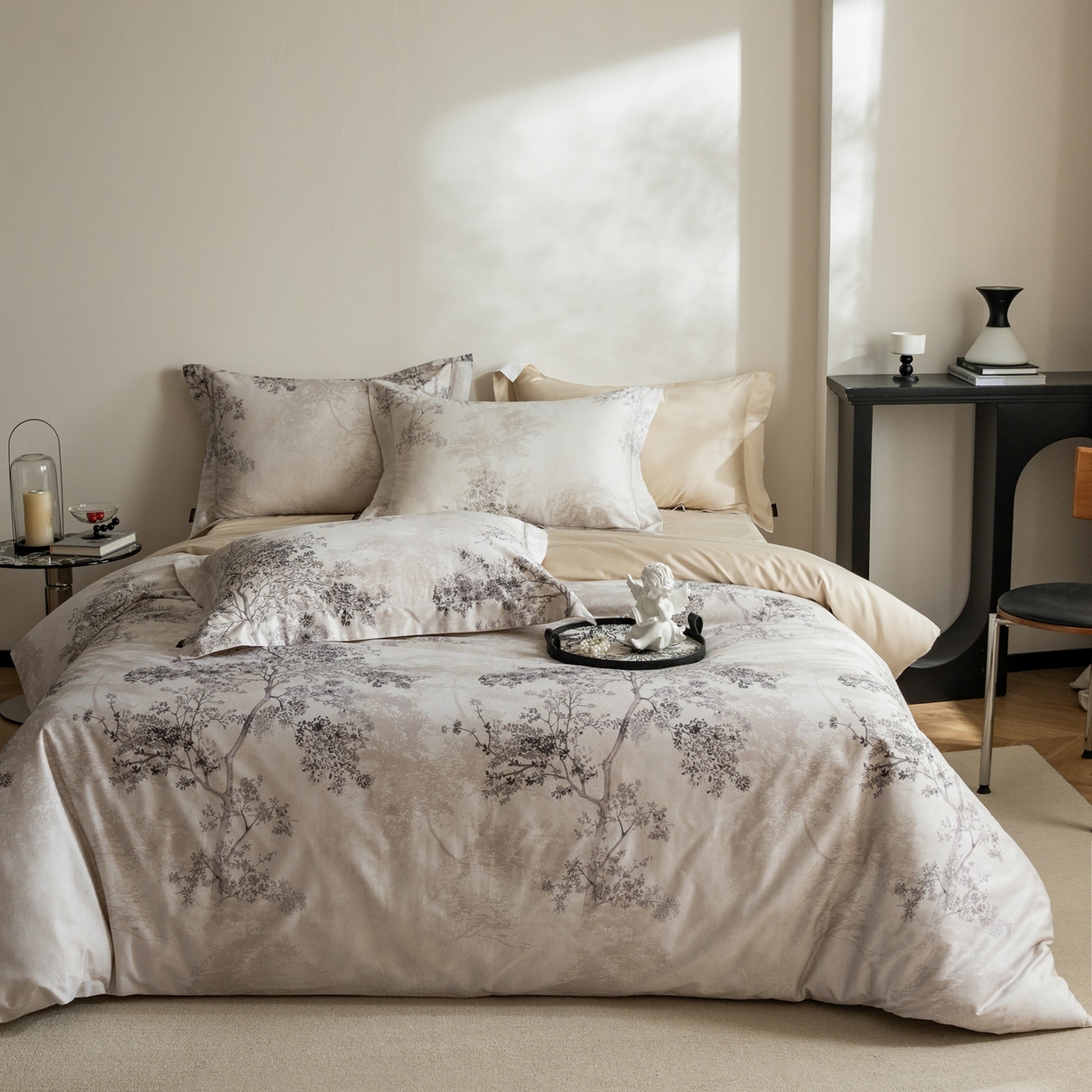 91家纺网 家纺一手货源 找家纺 （总）莱豫家纺 2026新款长绒棉纯棉阿克苏数码印花四件套