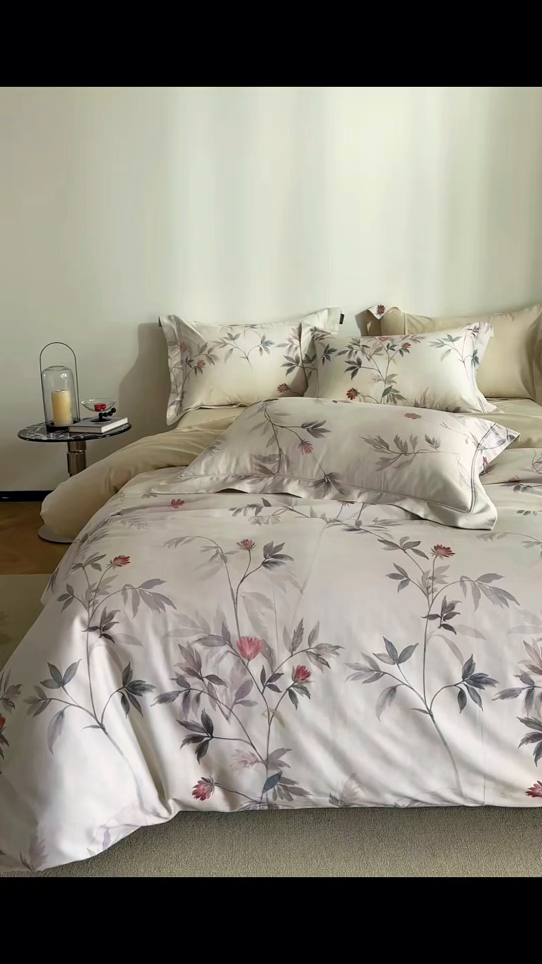 91家纺网 家纺一手货源 找家纺 莱豫家纺 2026新款长绒棉纯棉阿克苏数码印花四件套 白云山茶