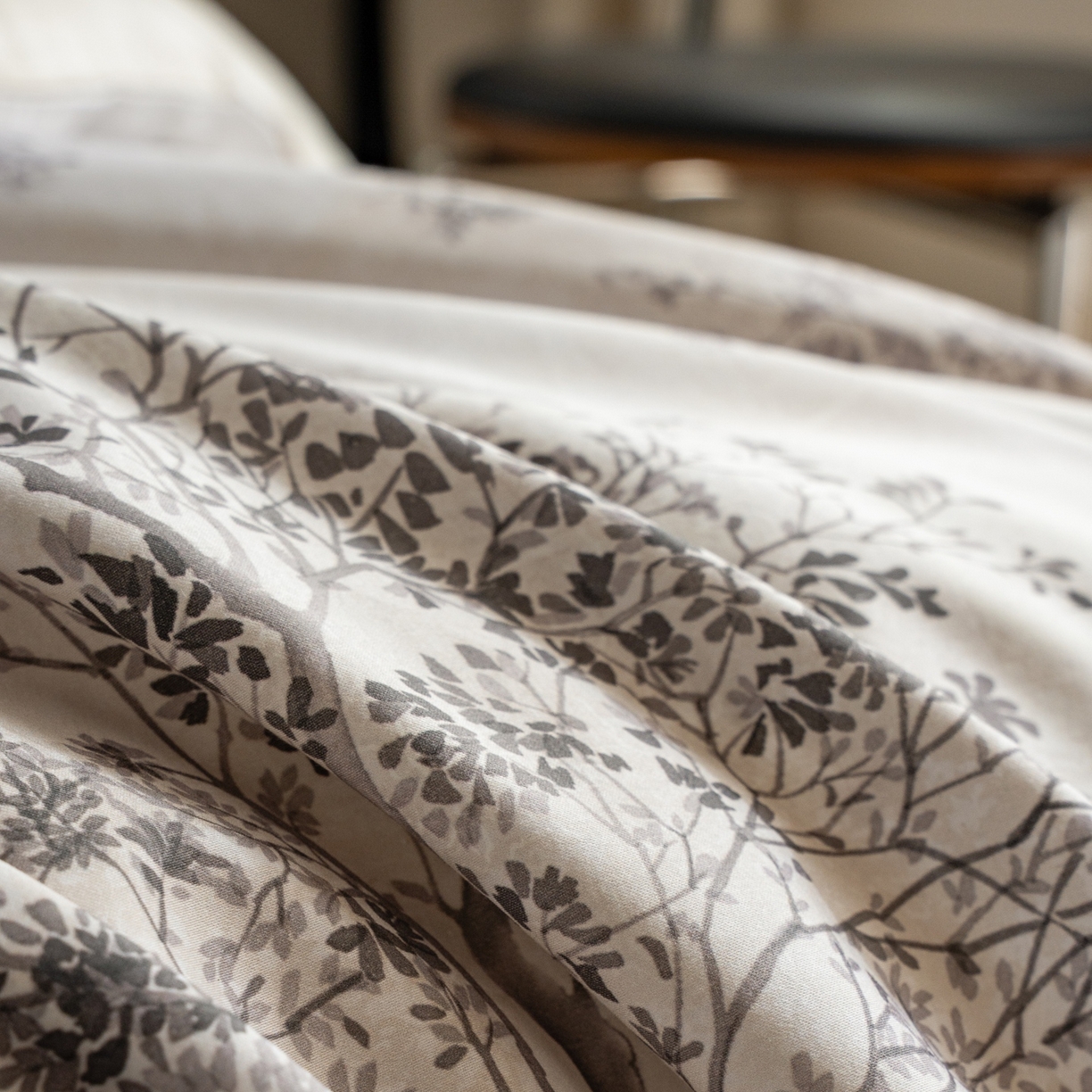 91家纺网 家纺一手货源 找家纺 莱豫家纺 2026新款长绒棉纯棉阿克苏数码印花四件套 木与叁山米