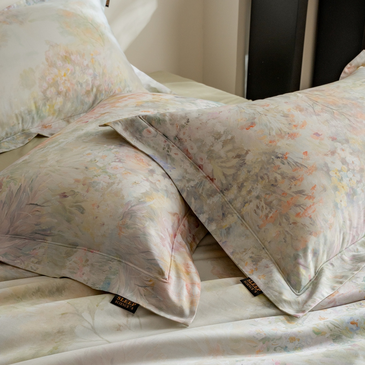 91家纺网 家纺一手货源 找家纺 莱豫家纺 2026新款长绒棉纯棉阿克苏数码印花四件套 微澜