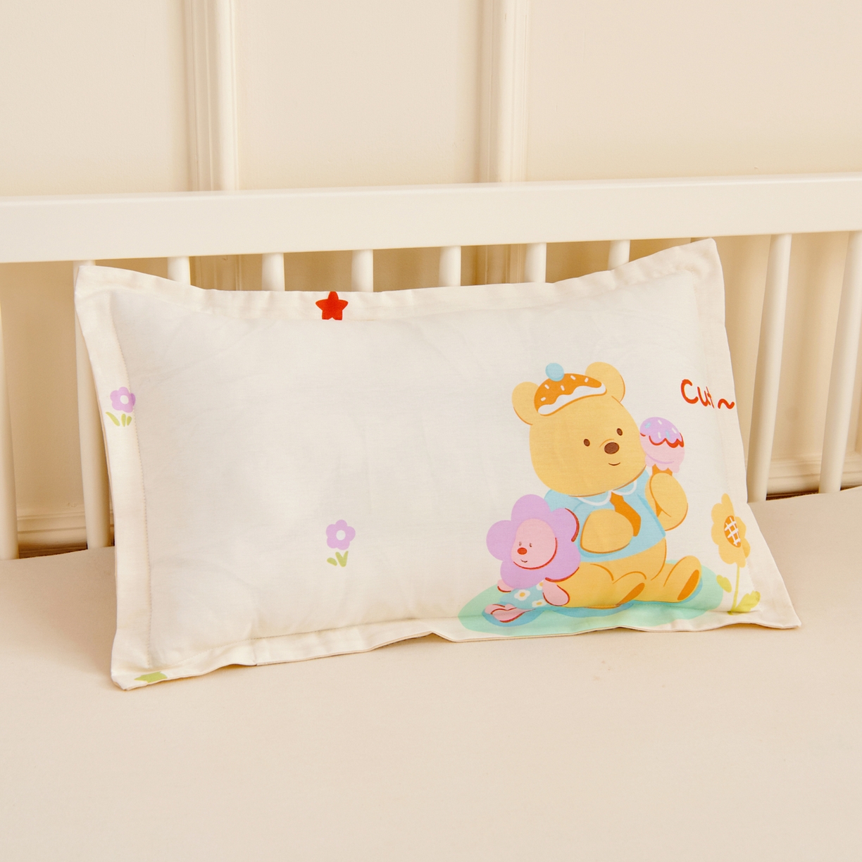 91家纺网 家纺一手货源 找家纺 芭伯妮2025AB版全棉幼儿园三件套儿童被子套件六件套 蜜糖晴天